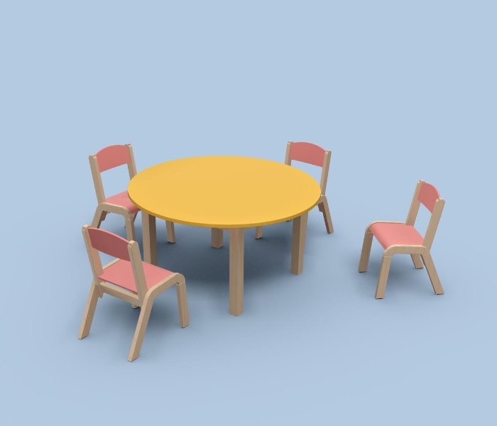 Wooden kindergarten chairs
